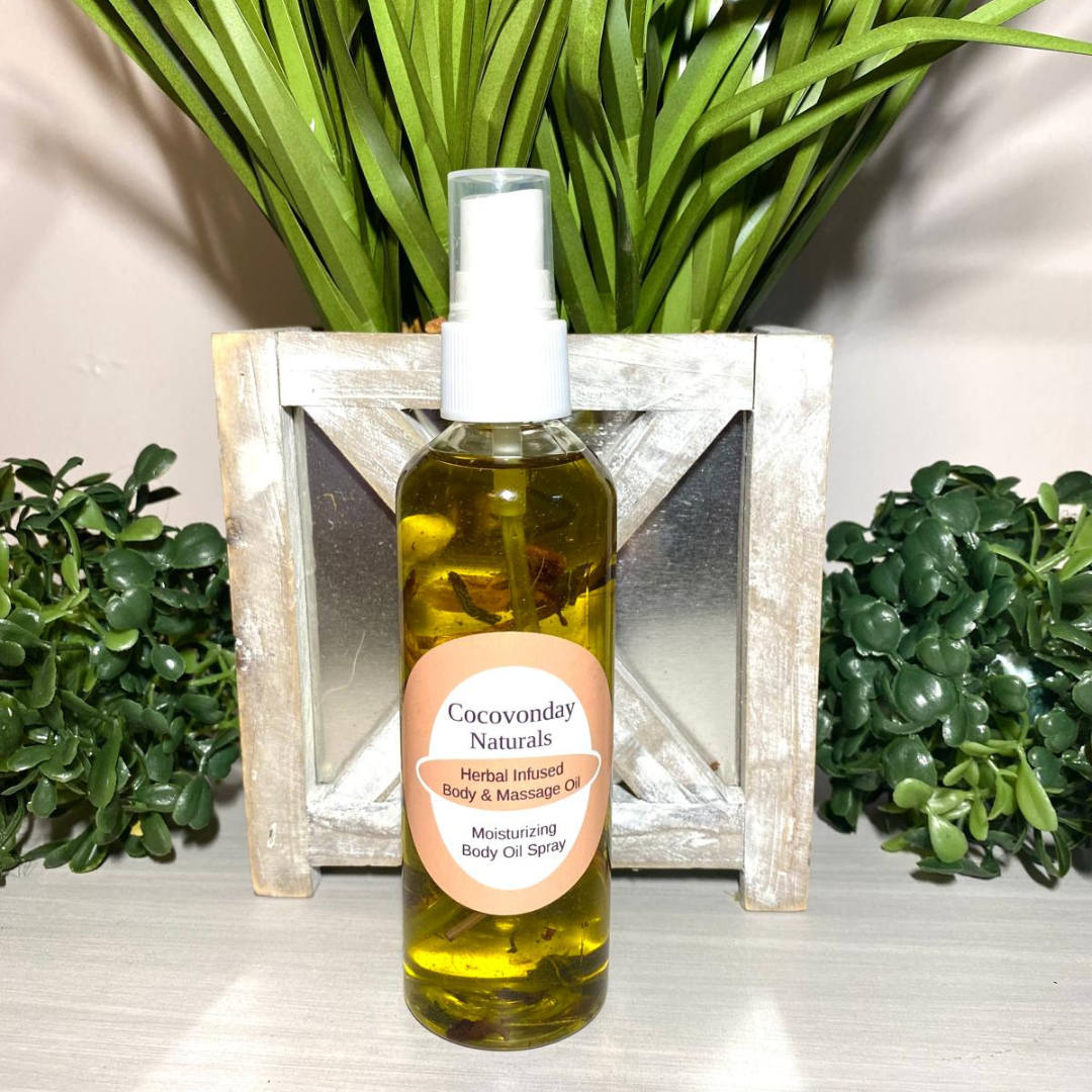 Herbal Infused Body and Massage 0il: Moisturizing Body Spray
