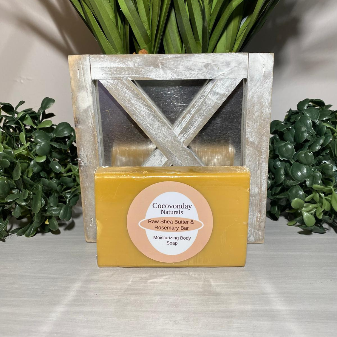 Raw Shea Butter & Rosemary Bar Moisturizing Body Soap Bar